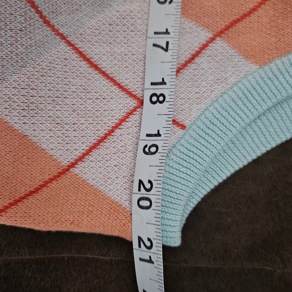 Nikka k V-neck Knitted Sweater vest Square Single-Breasted Loose sz XL - Picture 5 of 7